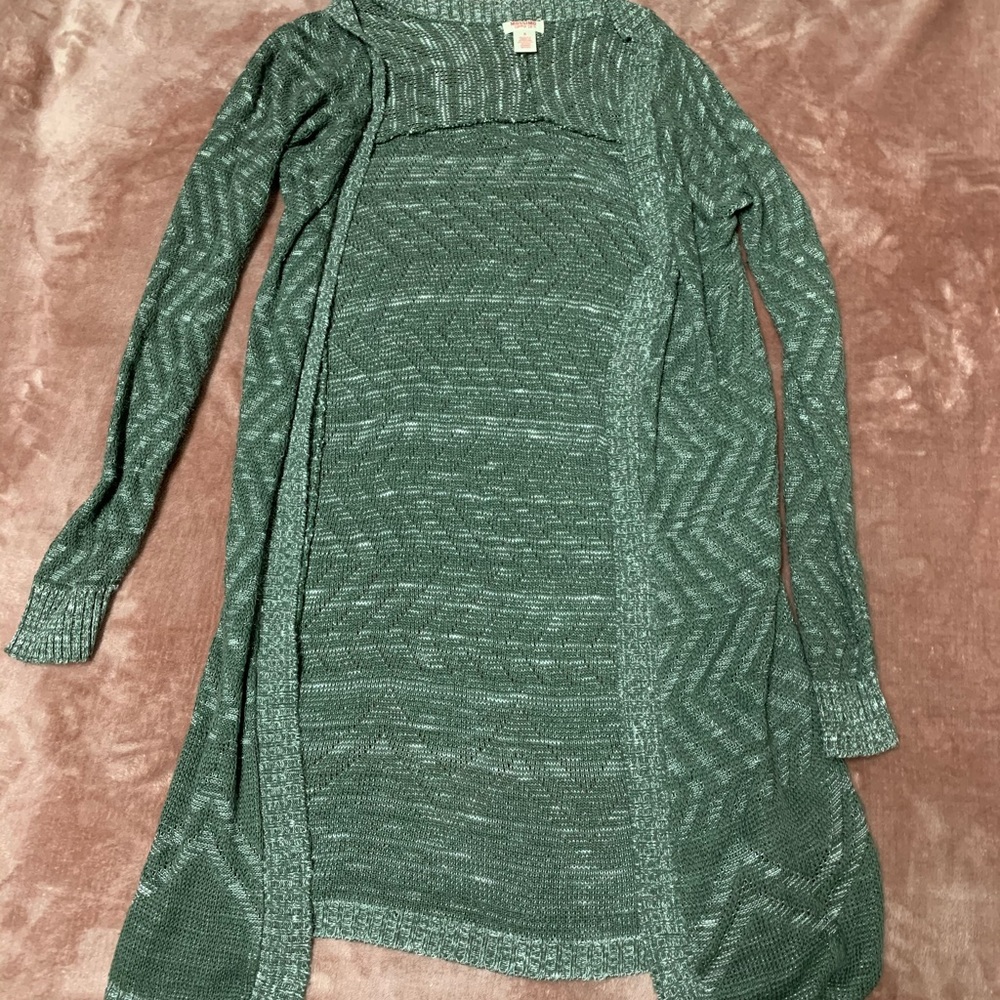 Green cardigan